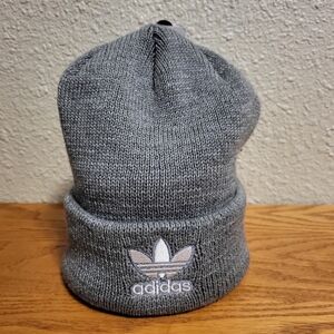NWT Adidas Gray Knit Trefoil Beanie